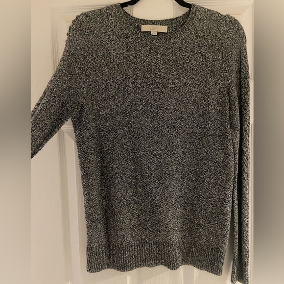 LOFT black and white crew sweater - Picture 1 of 2